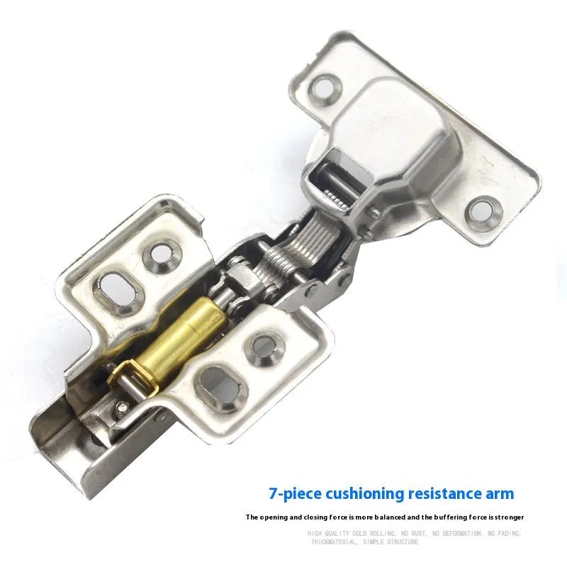 Nickel-plated hydraulic damping hinge for cabinets in straight, middle, and large bend types