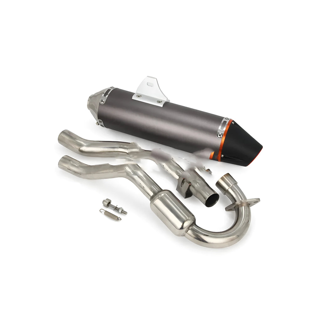 Full section off-road motorcycle exhaust pipe for Honda CRF230 in silver colour