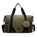 Black and green Oxford cloth gym bag with breathable design for sports equipment