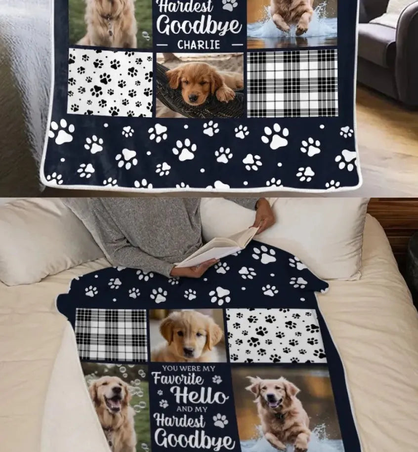 White super soft flannel pet dog blanket shown in three size options for small to large dogs