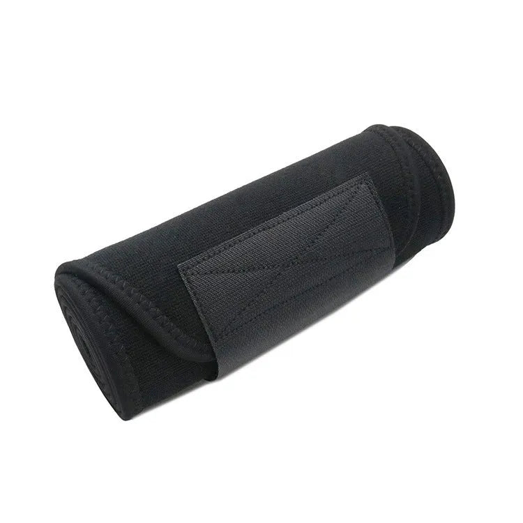 Neoprene lumbar support fitness belt in black, blue, or pink colours for waist protection.