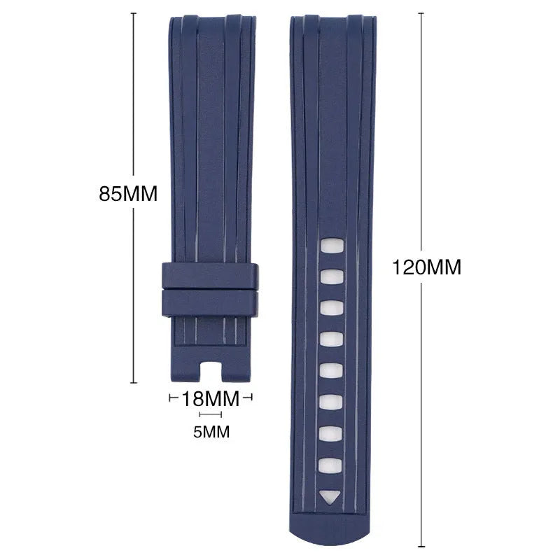 Nylon watch strap with silver metal buckle in 20mm width showing multiple colour options