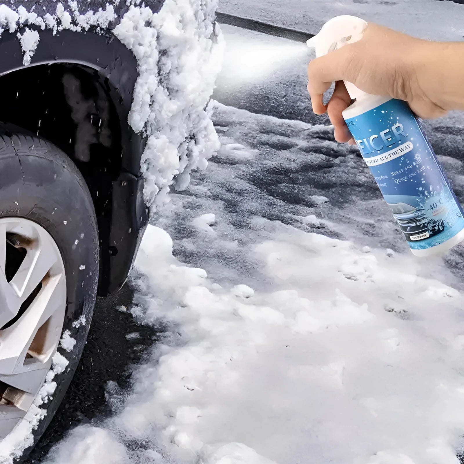 250ml spray bottle of car deicer for melting ice on windscreens