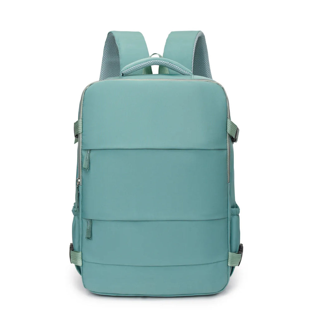 Large capacity dry wet separation backpack in solid colour with breathable design, free size, 20-35L