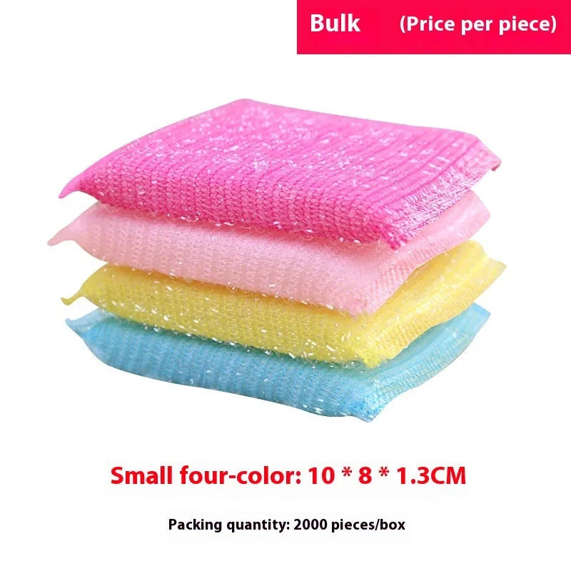 Macaron coloured pinstripe fabric dishwashing sponge mop for wet and dry cleaning.
