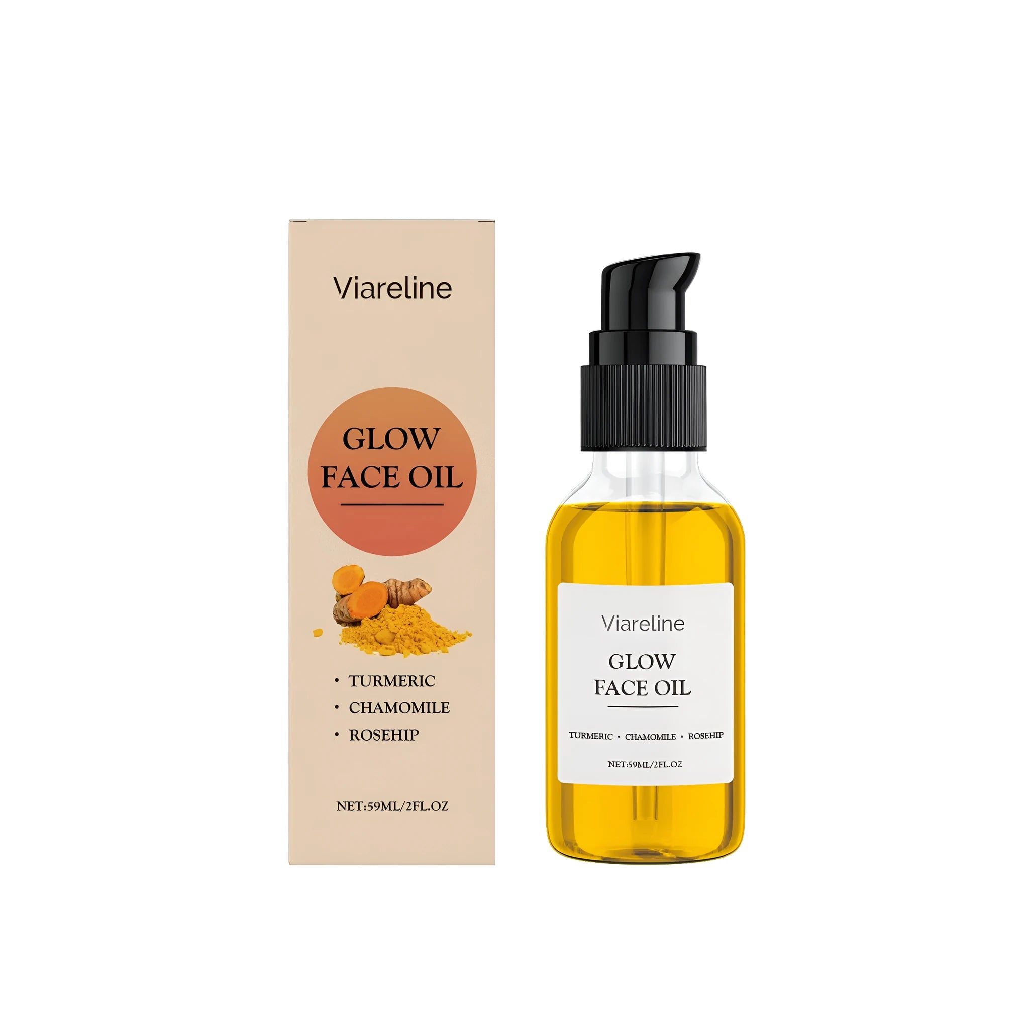 59ml bottle of turmeric facial anti-wrinkle oil with chamomile extract