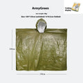 Marathon Wild Cross-country Raincoat in Orange and Army Green colours, showing size 100cm x 130cm.