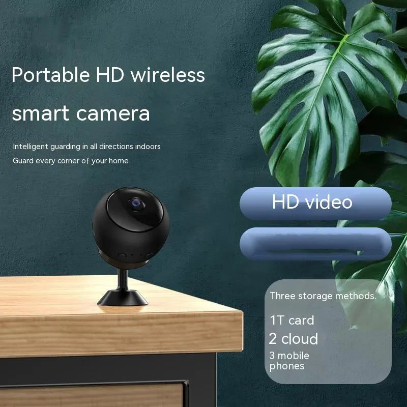 1080p wireless Wi-Fi security camera with 3.6° lens and ABS housing for indoor surveillance