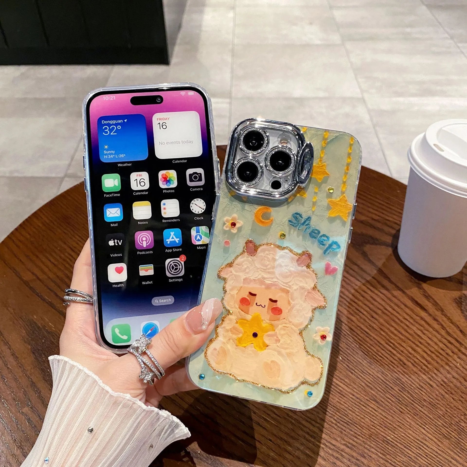 Blue light epoxy cartoon bear silicone phone case with frosted finish for iPhone, multi-colour option shown