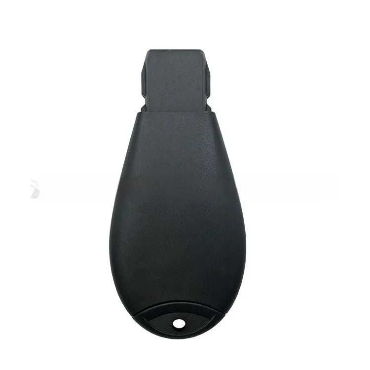 Dodge Chrysler replacement key fob shell case showing ABS brass and nylon construction, 85mm long.