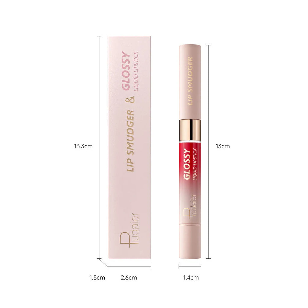 Double-headed lipstick in 10 colours with matte finish and moisturising formula