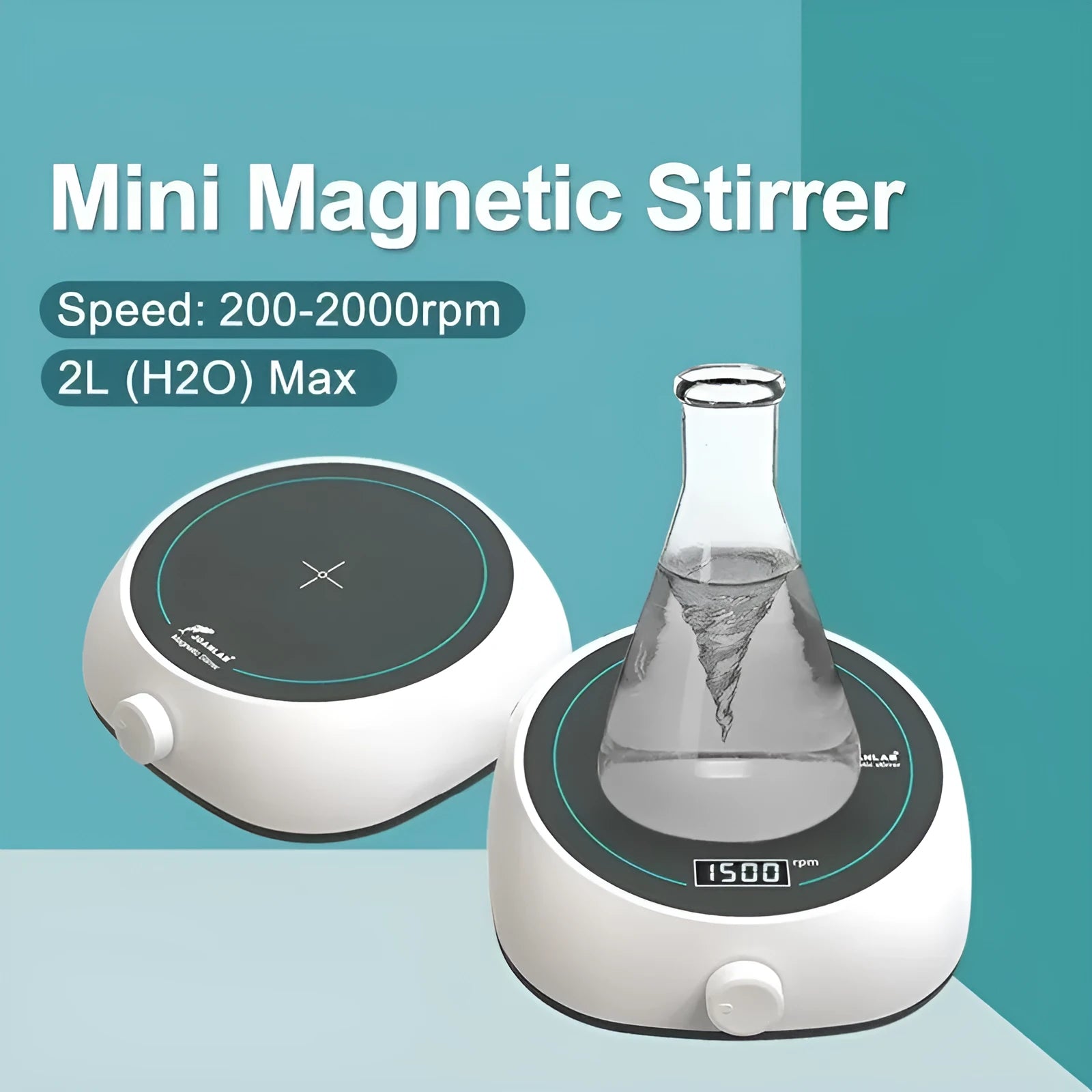 Heating constant temperature digital display magnetic stirrer with plastic body, 1L 2L capacity laboratory mixer
