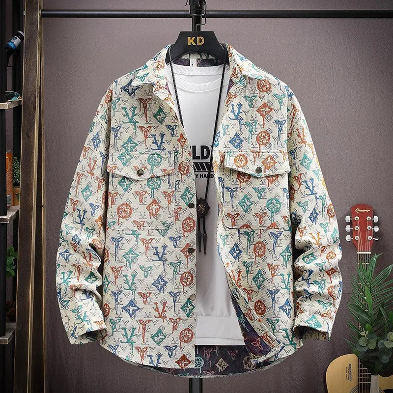 Lapel shirt coat with long sleeves and straight hem in various colour options
