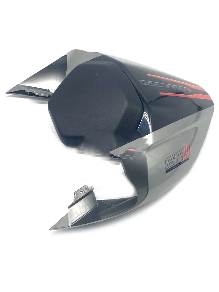 450sr motorcycle rear seat cushion with heightened 20mm option in speed gray colour