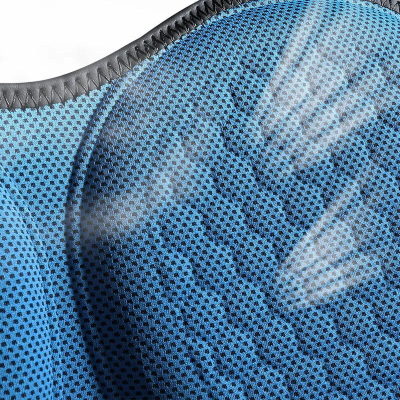 Honeycomb pattern gel car seat cushion shown in one of six colour options.