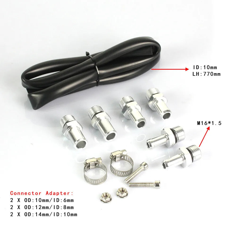 Aluminium alloy car engine oil breathable pot in red, blue, black, and silver colour options.