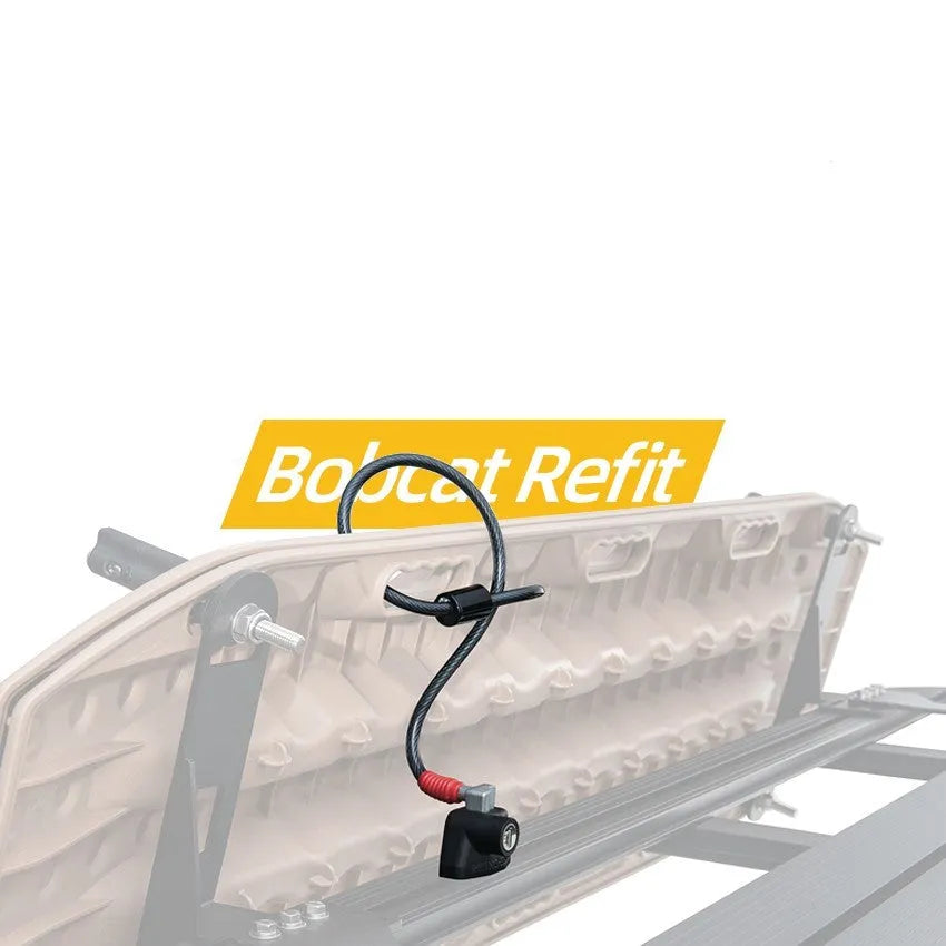 Plastic-sheathed steel cable lock for roof platforms in 1200mm and 600mm lengths.