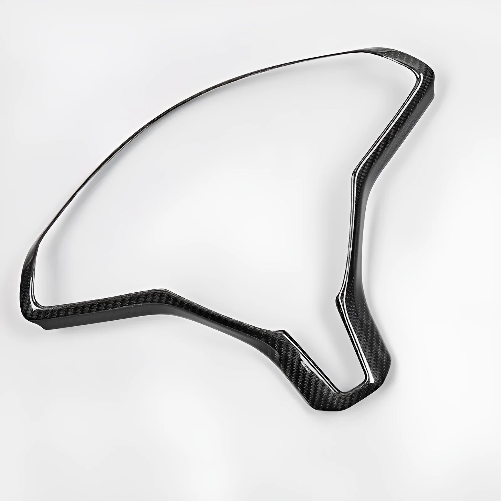 Black carbon fibre style ABS plastic steering wheel decorative frame for Tesla Model S