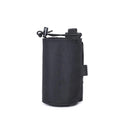 Adjustable black Oxford cloth bottle cover with strap, fitting a 750ml bottle for outdoor use.