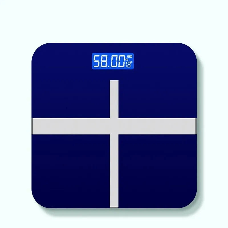 Electronic body scale with cross pattern design in black, rose red, or white colour options