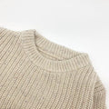 Children winter casual cotton oversized sweatsuit top in vanilla colour