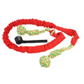 Cotton thread dog tug of war rope toy in red, grey, or black.