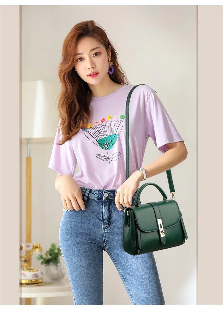 Soft PU leather women's shoulder bag in vertical square design, shown in black colour.