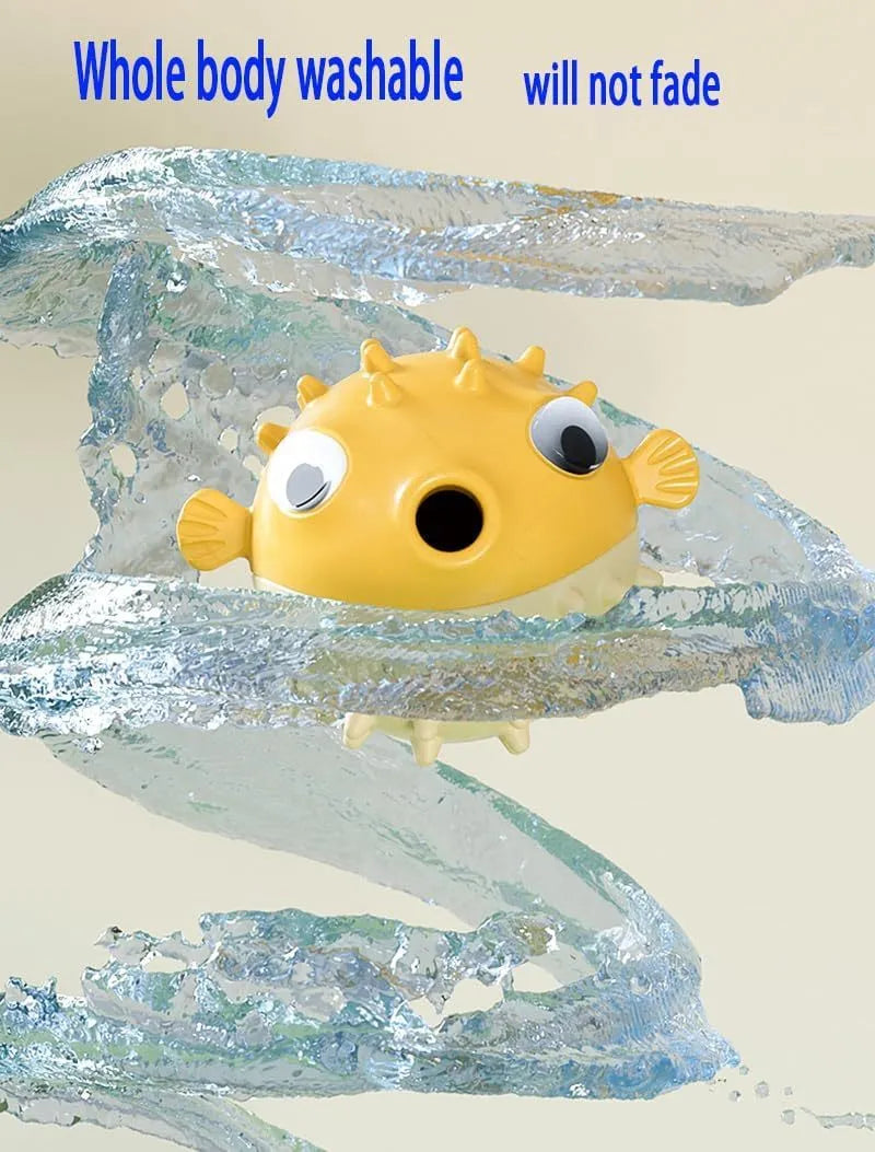 Green fish-shaped dog chew toy with textured surface, shown next to dog treats.