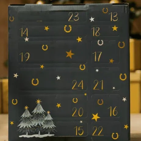 Fringe and tassel advent calendar in equestrian blind box style, modern art design made from PVC