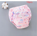 Pure cotton washable baby training pants with 6-layer gauze core in colourful prints