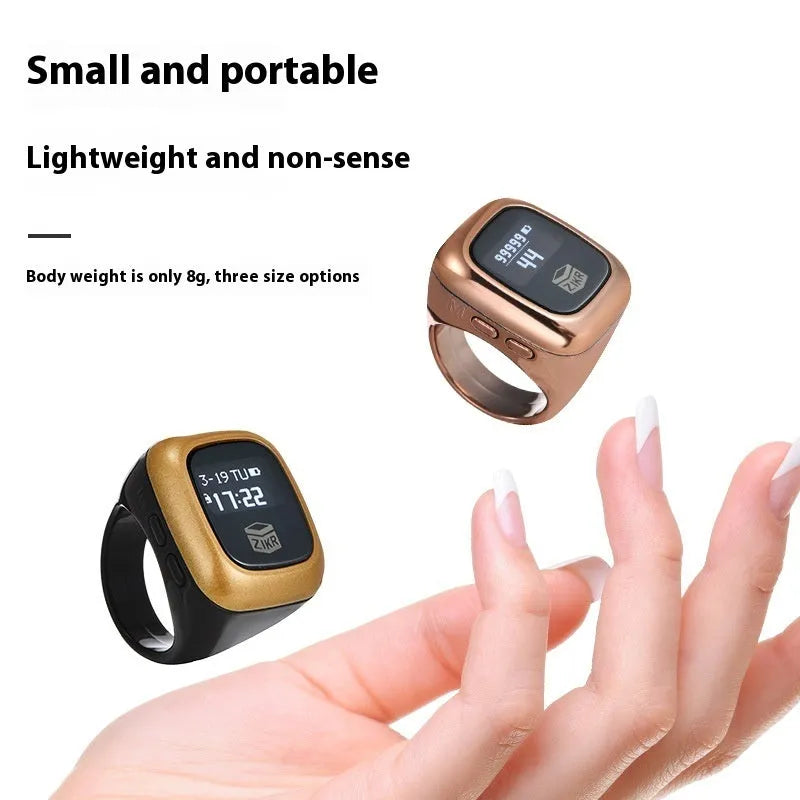 Electronic counter with display screen showing digital numbers, available in black, space gray, rose gold, silver, wine red, and green colours