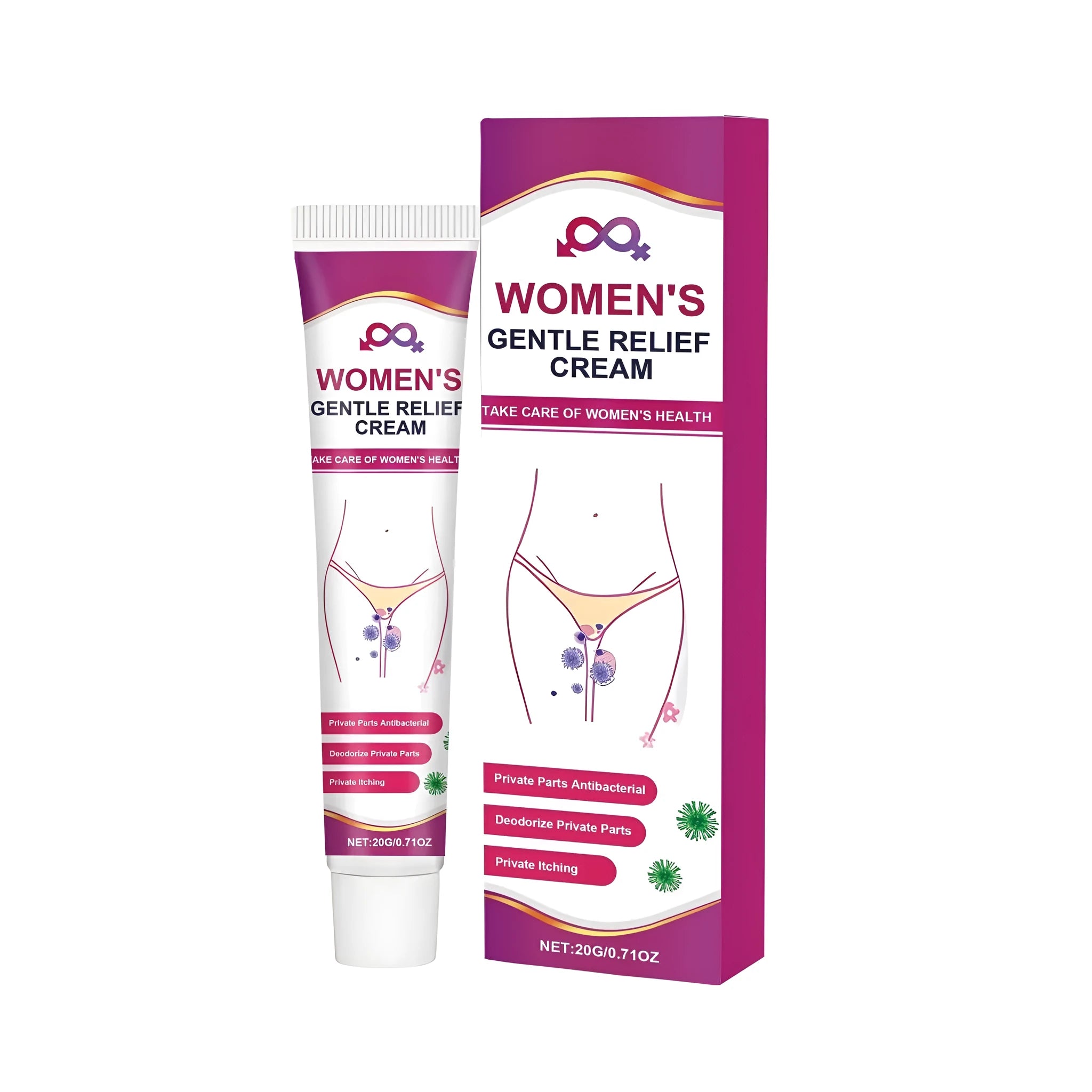 20g tube of gentle intimate soothing cream with mint and botanical extracts