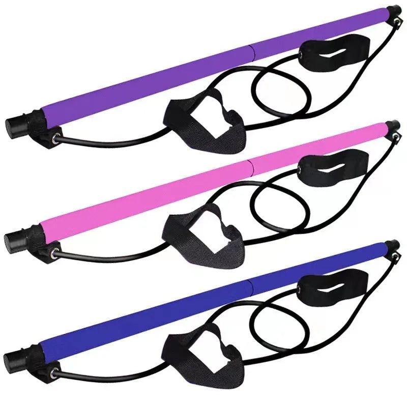 Fitness hip training pulling rope with adjustable resistance settings in purple bubble bag packaging