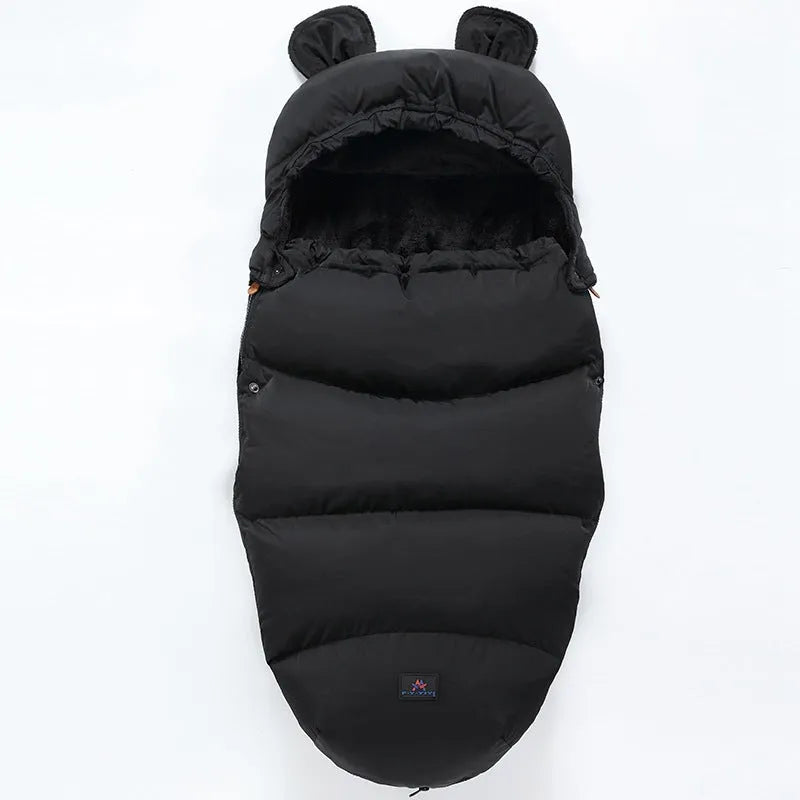 Detachable baby sleeping bag for strollers in cotton blend fabric, shown in a colour option.