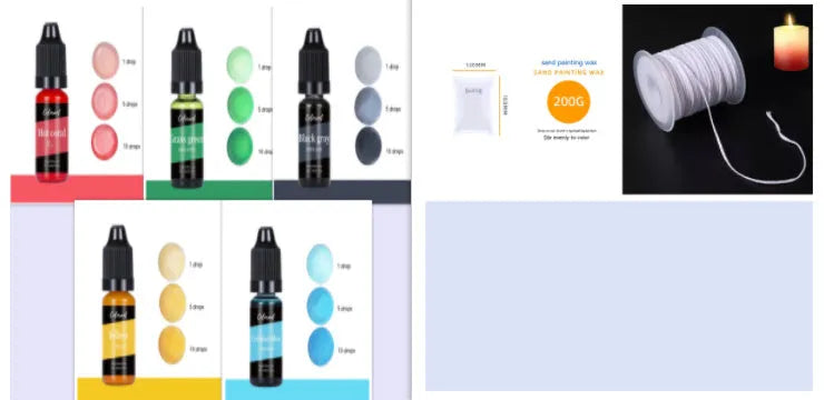 10ml DIY candle and soap colour concentrate bottle with oily toner pigment for craft projects