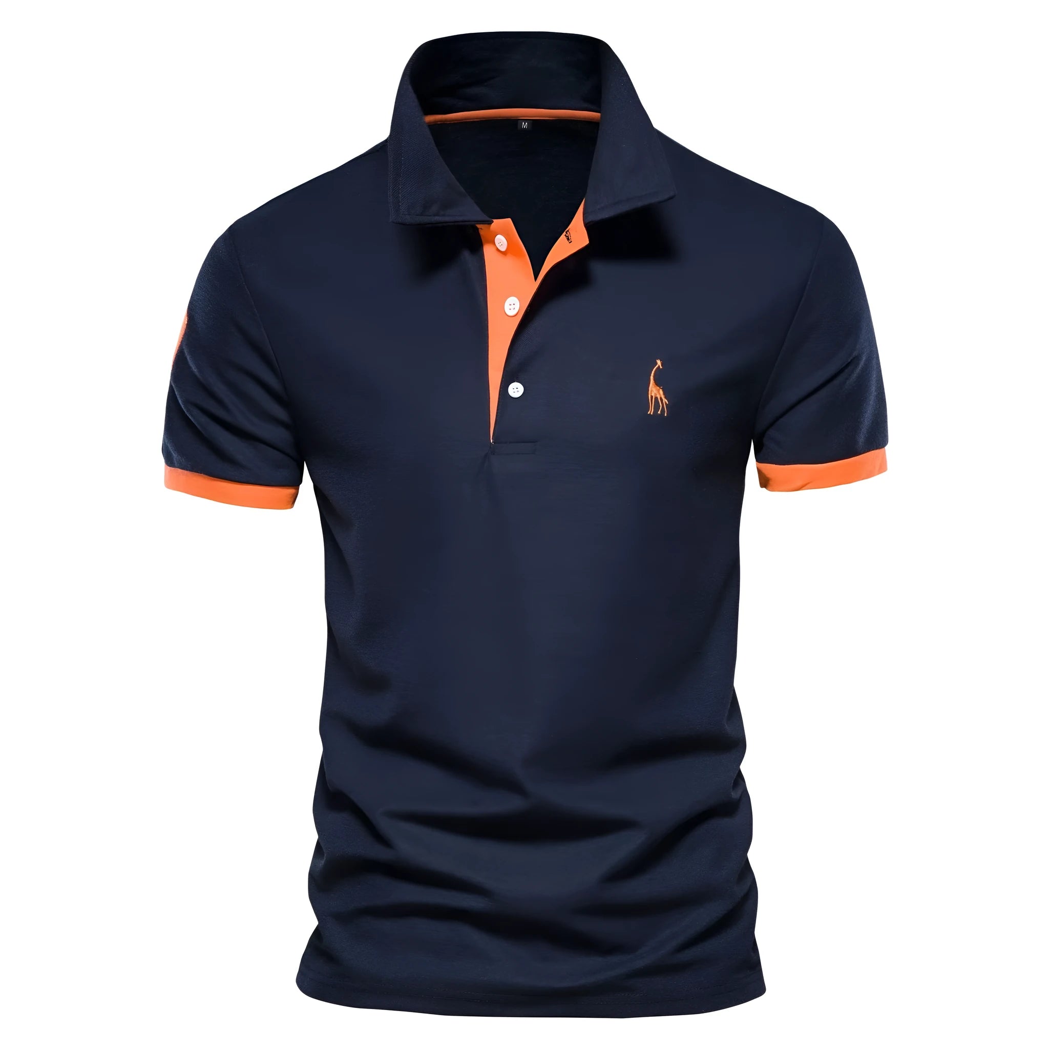 Men's slim fit t-shirt with an embroidered deer design on the chest, available in various colours.
