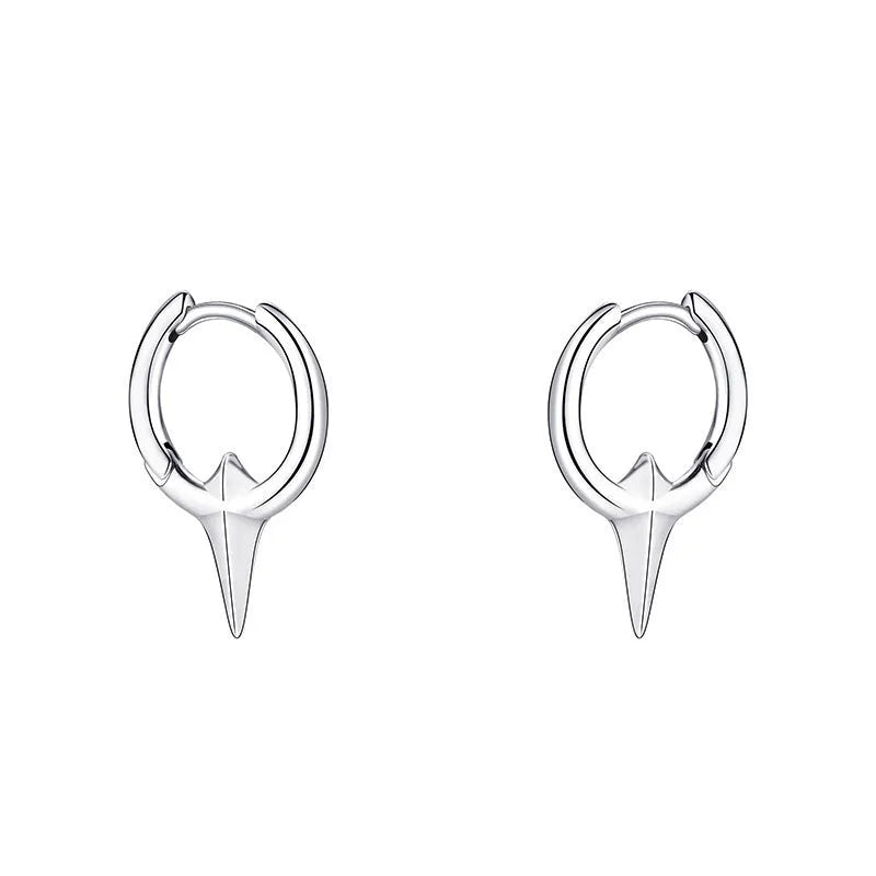Geometric star-shaped ear clips for women with electroplated copper construction and metallic finish