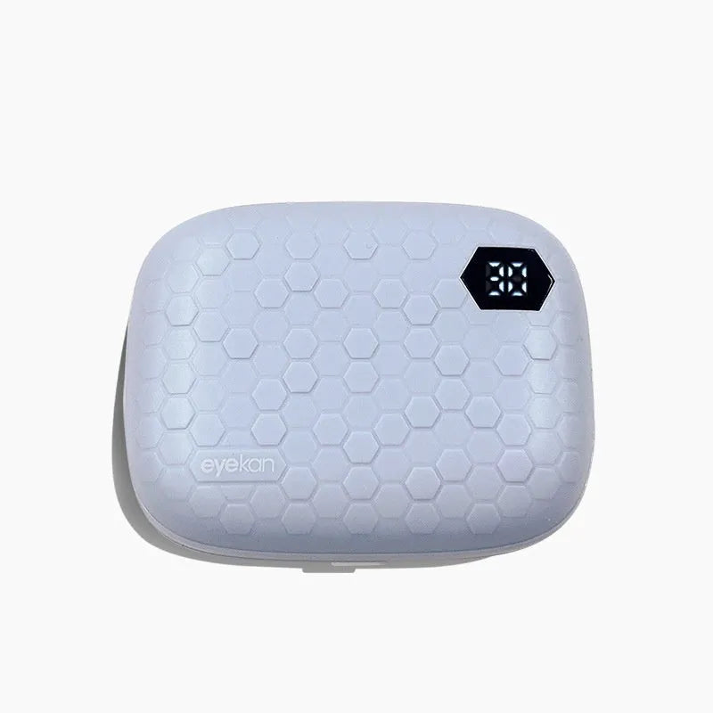 Automatic electric ultrasonic glasses cleaning machine in Pearl White, Blue, or Pink.