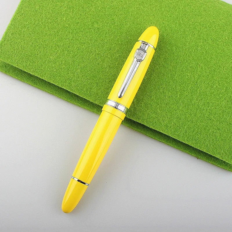 Metal ball pen with pearl bead body and gold clip, 0.5mm tip, in red and gold finish