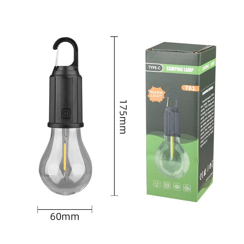 Five solar-powered lantern-style outdoor light bulbs with ABS plastic construction