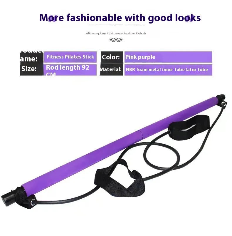 Fitness hip training pulling rope with adjustable resistance settings in purple bubble bag packaging