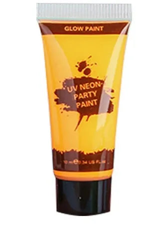 25ml pot of neon green face and body paint, labelled as safe and non-toxic gouache.