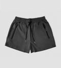 Men's casual sports shorts in quick-dry polyester fabric, showing available colours