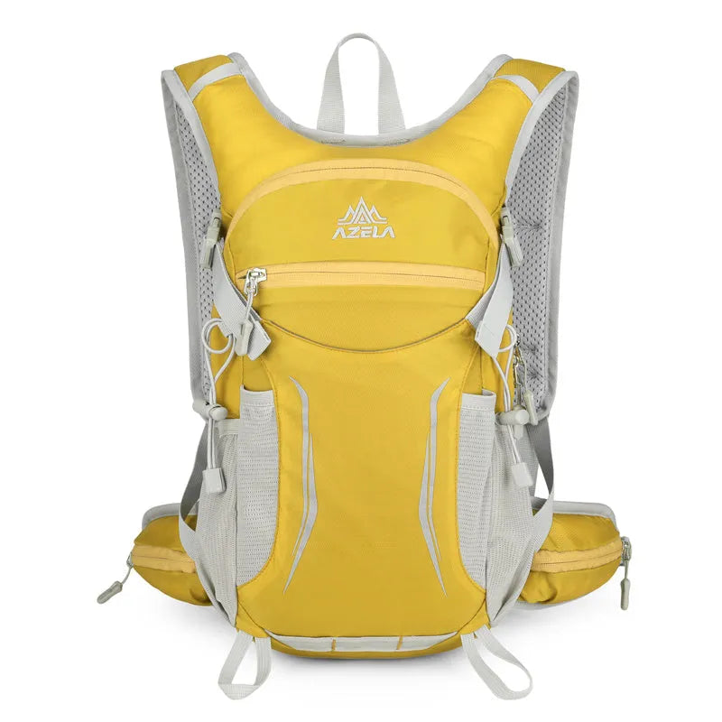 AZELA Lightweight Hydration Backpack with breathable mesh back panel in outdoor setting