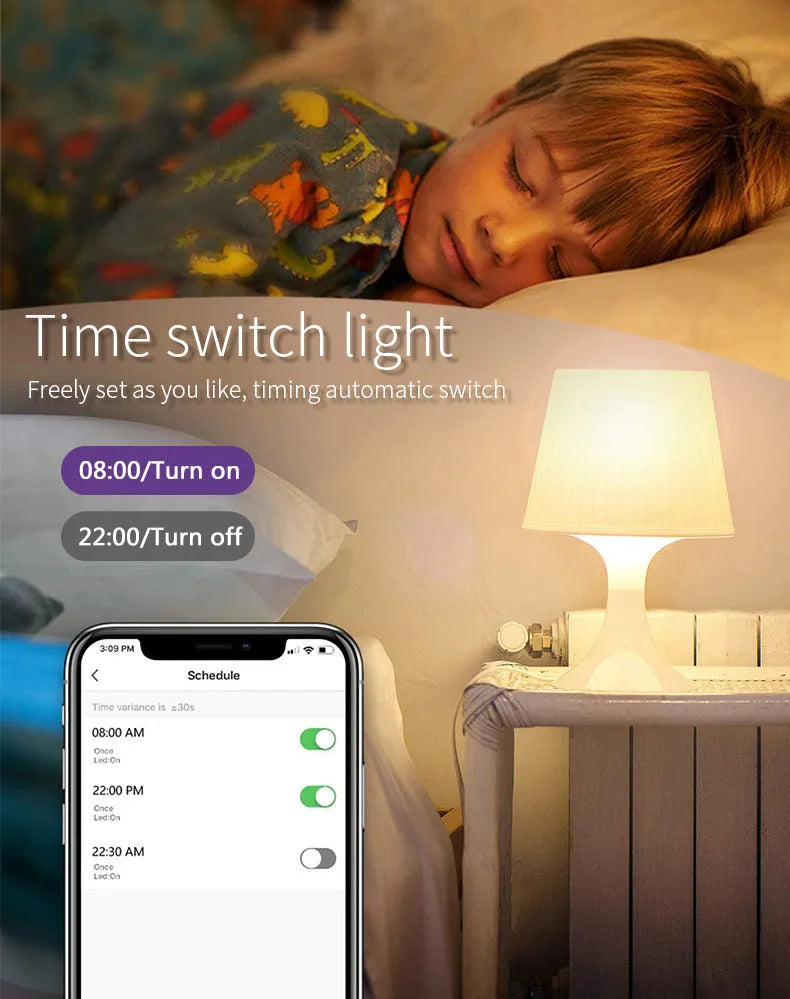 GU10 smart WiFi spotlight bulb with RGBCCT colours and adjustable temperature control