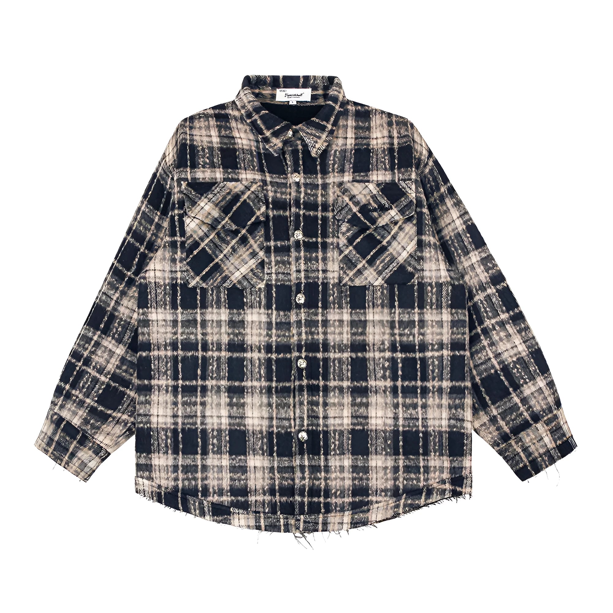 Men's retro plaid shirt in cotton blend available in black and red sizes M L XL
