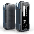 CY53 black portable car jump starter and tyre inflator unit with digital screen display
