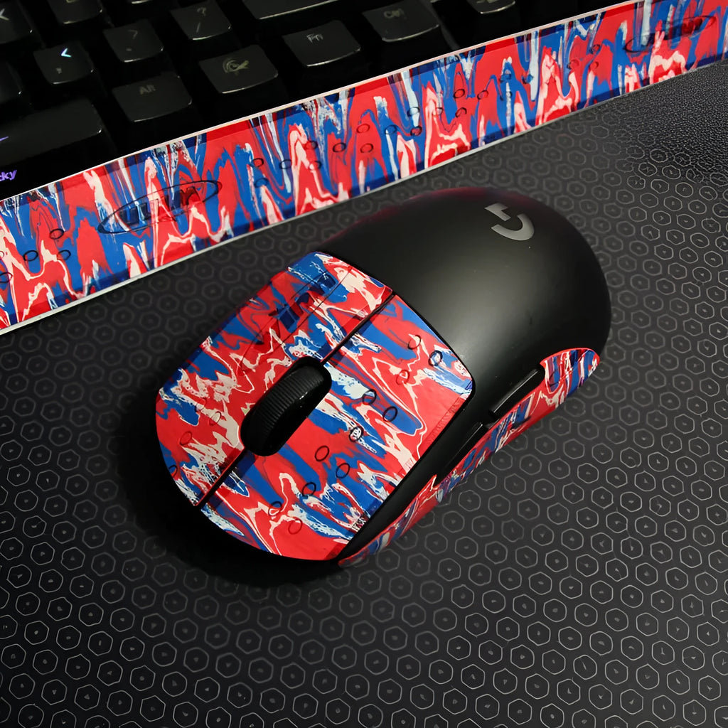 Second generation GPX mouse anti-skid sticker grip tape for mouse buttons in black grey