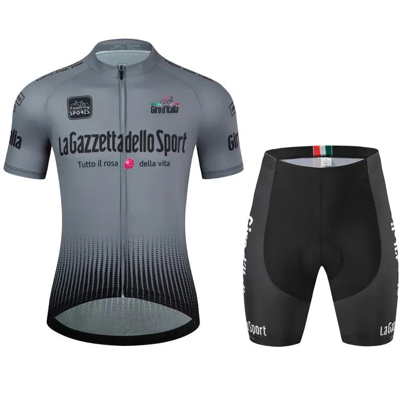 Short sleeve cycling jersey in breathable polyester fabric for summer road biking