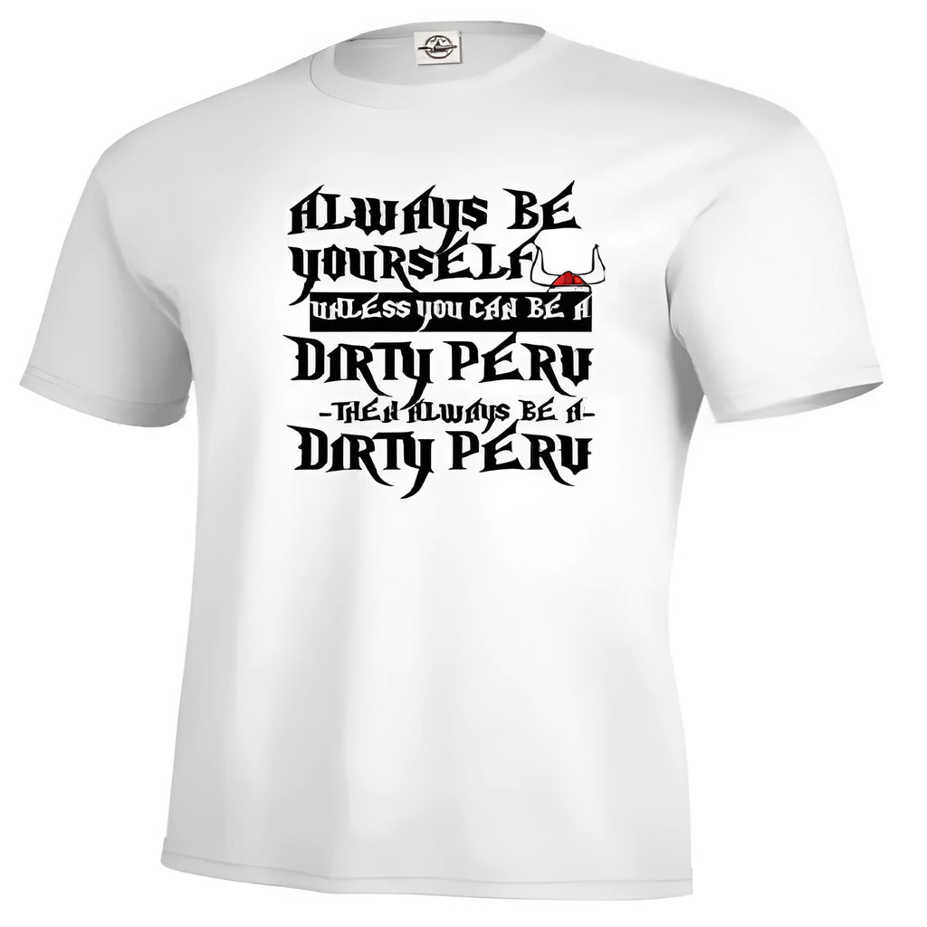 Men's solid white short sleeve casual top with a straight-cut fit, shown on a model.